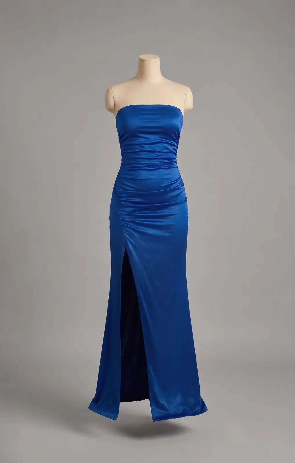 Vestido longo — Azul Royal — frente