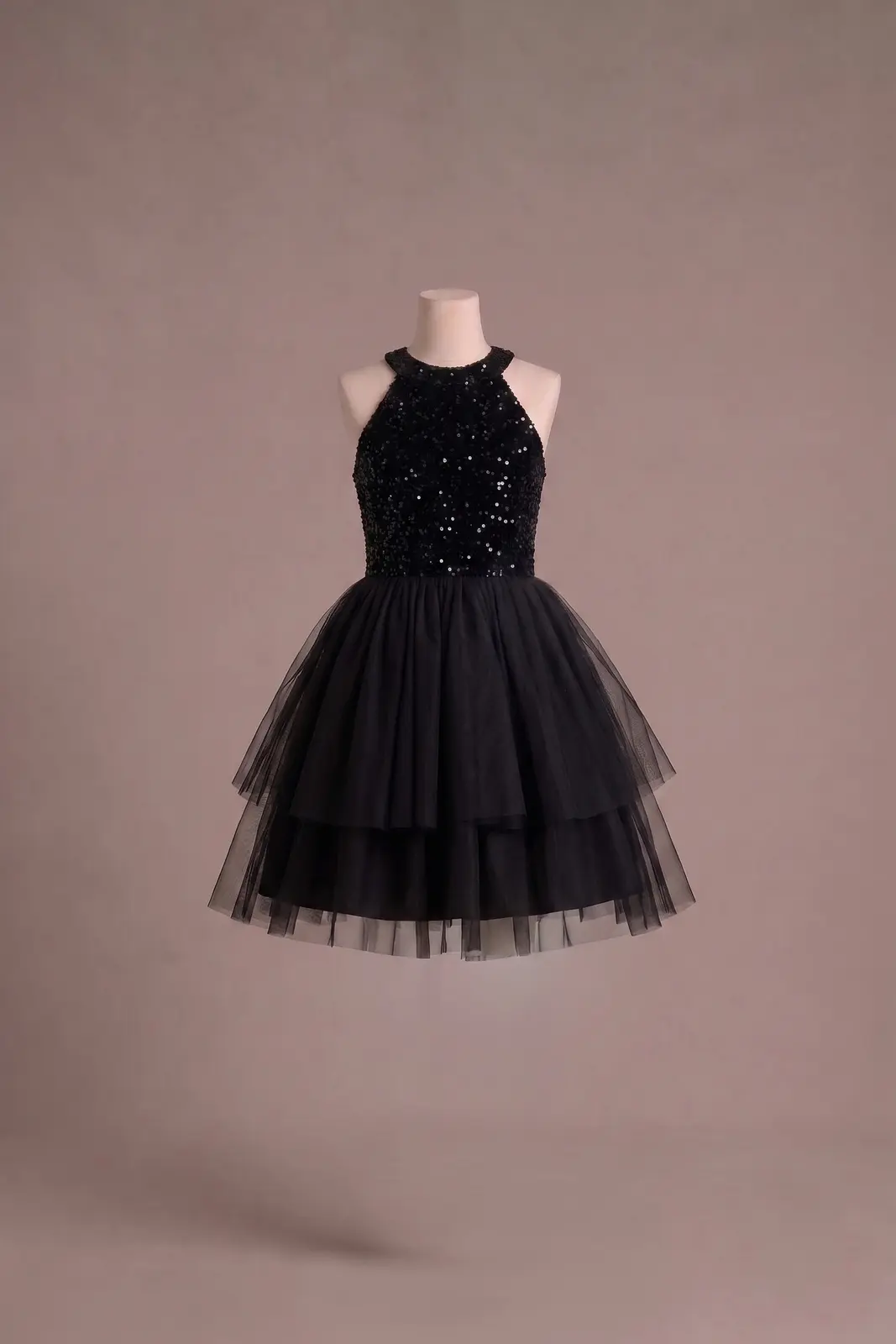 Vestido infantil — Preto — frente