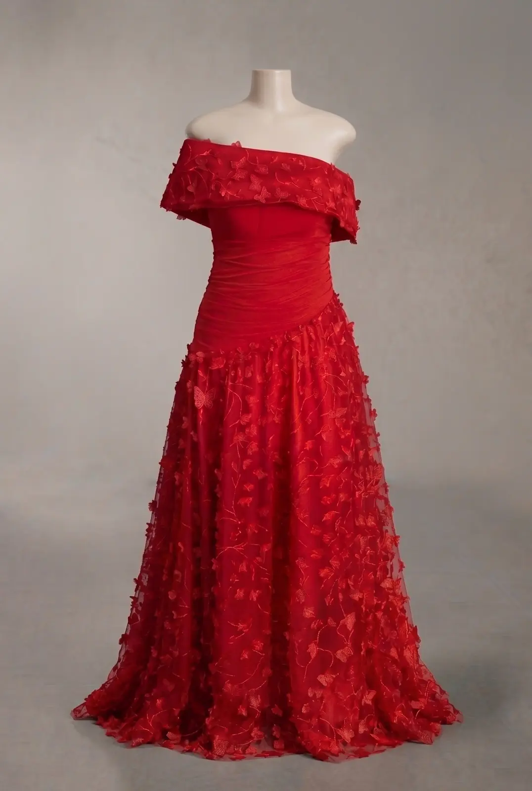 Vestido longo — Vermelho — frente