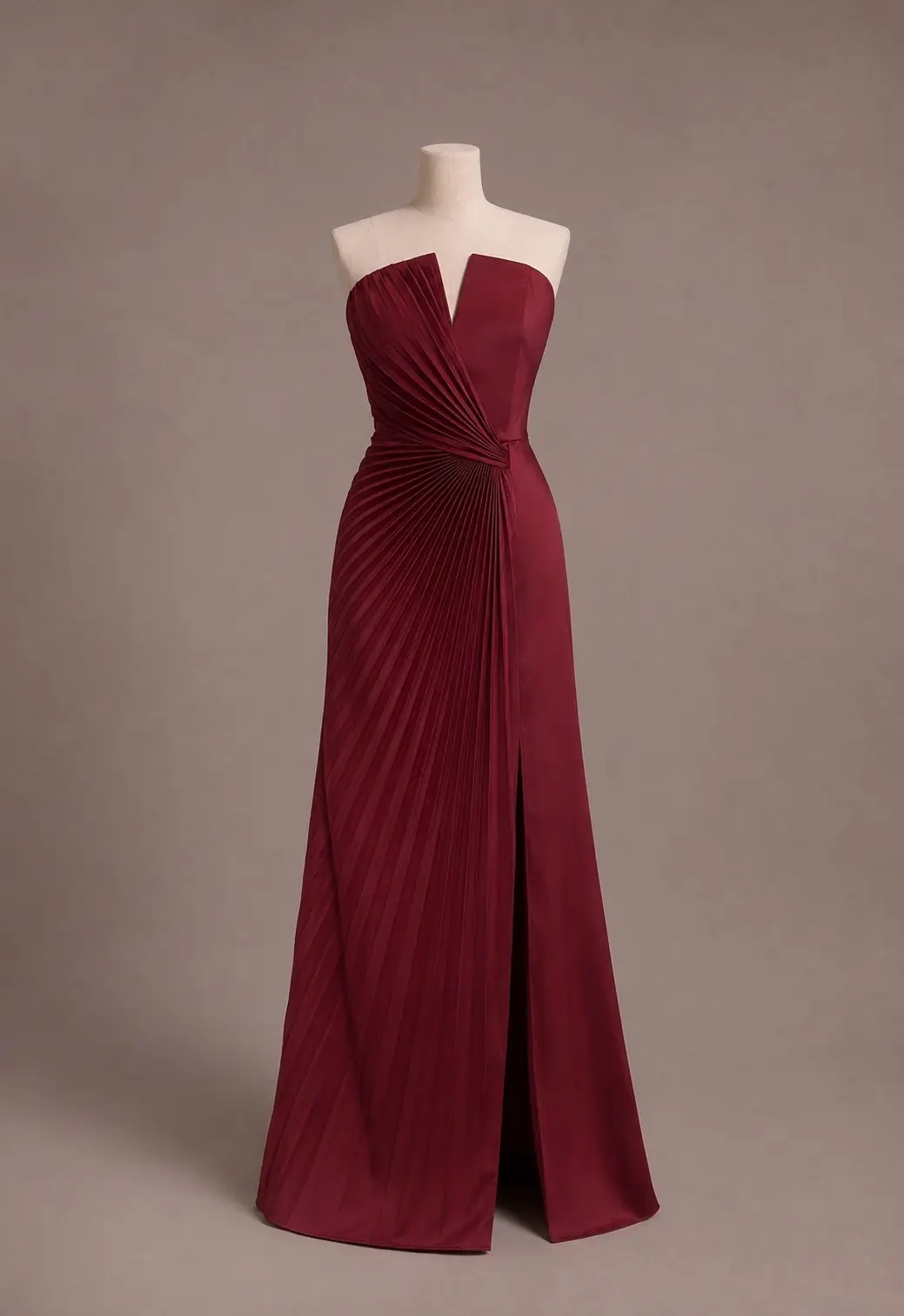 Vestido longo — Marsala — frente