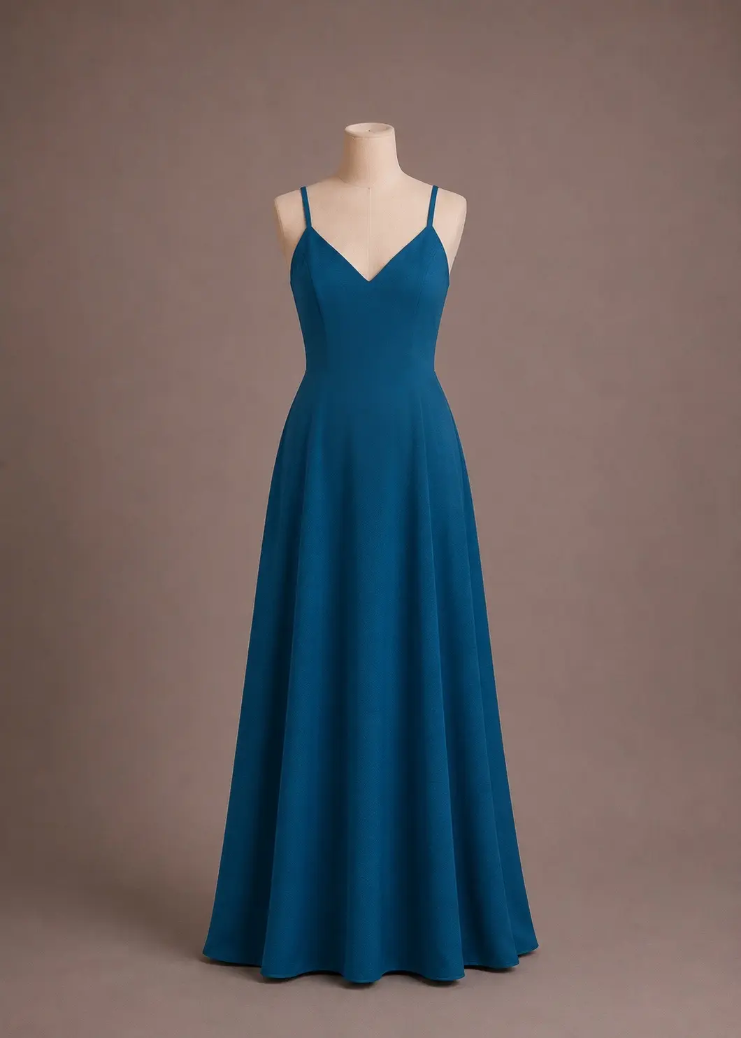 Vestido longo — Azul Caneta — frente