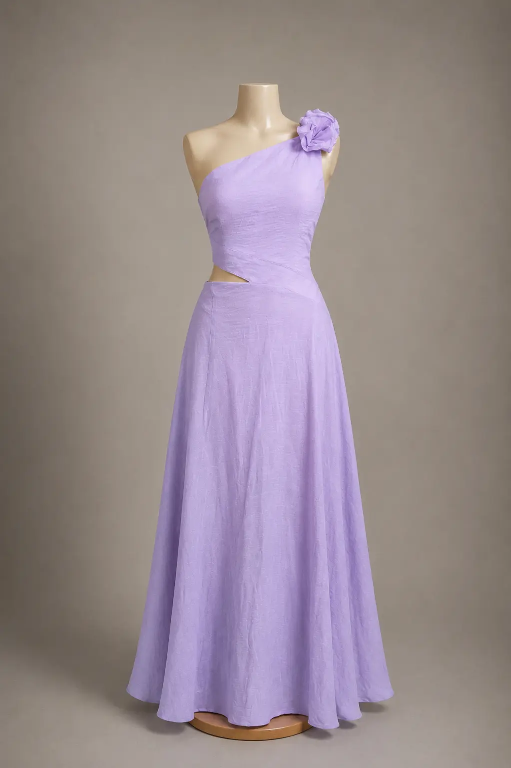 Vestido longo — Lilás — frente