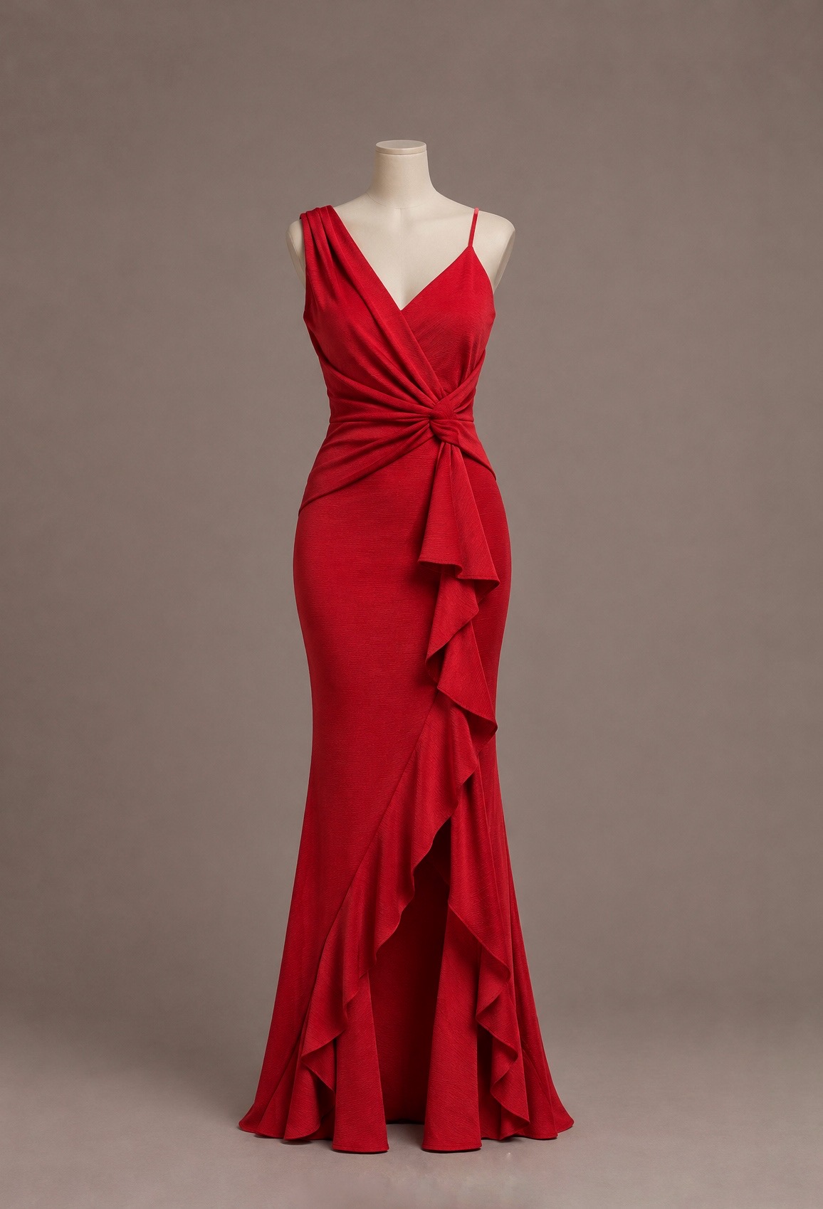Vestido longo — Vermelho — frente