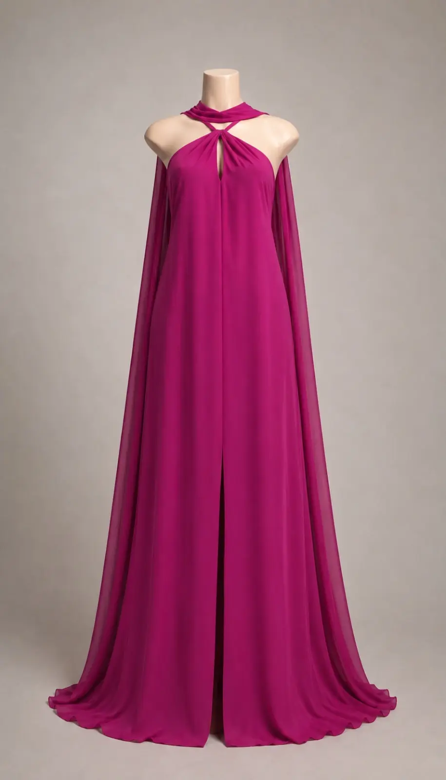 Vestido longo — Fúcsia Costas Nuas — frente